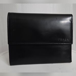 EUC Prada Black Leather Unisex Wallet